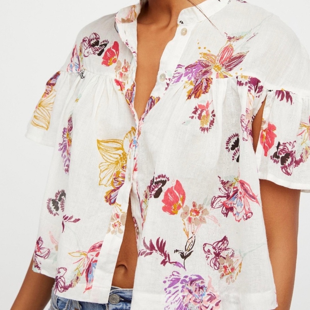 Free People Sweet Escape Button Down sz XS ✨